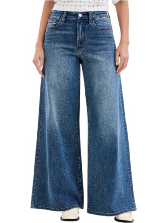 Judy Blue Denim - NEW Judy Blue High Waist Palazzo Jeans Retro Wide Leg